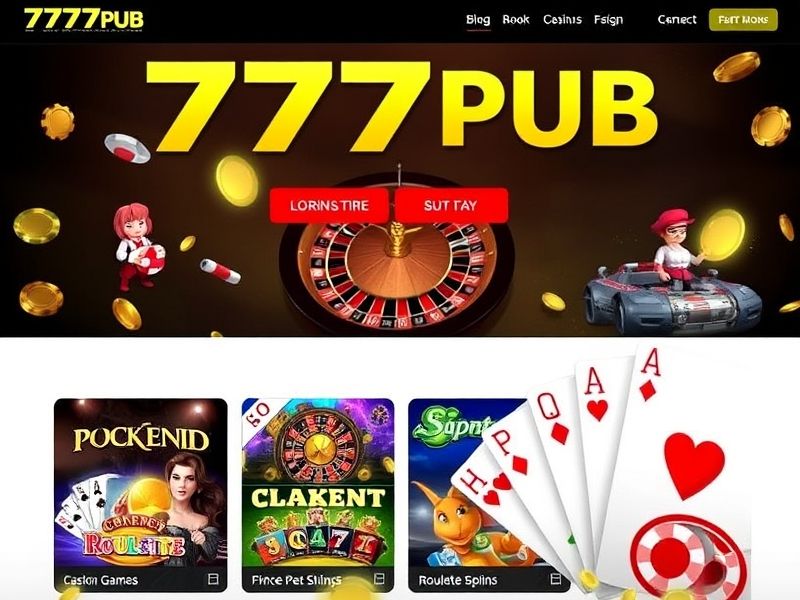 Log in to 777pub.com to access top-rated gambling games, exclusive bonuses, and a secure online casino experience. Start playing now!